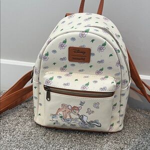 Loungefly Disney Cream Floral Bambi Backpack
